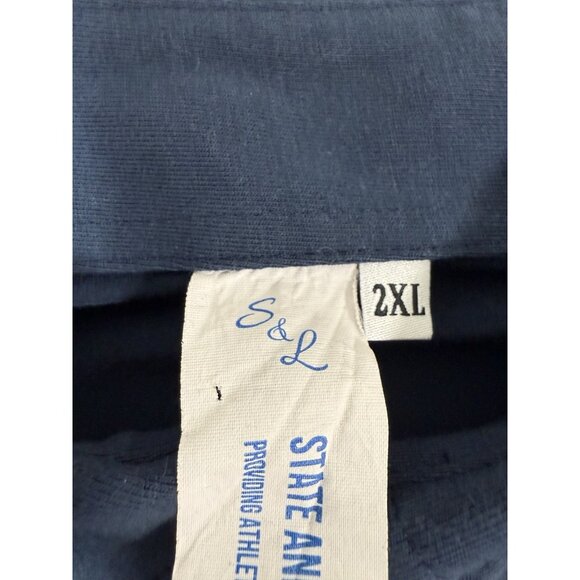 State Liberty Shirt Mens Size 2XL Long Sleeve Button Front Stretch Navy Blue - Picture 8 of 11